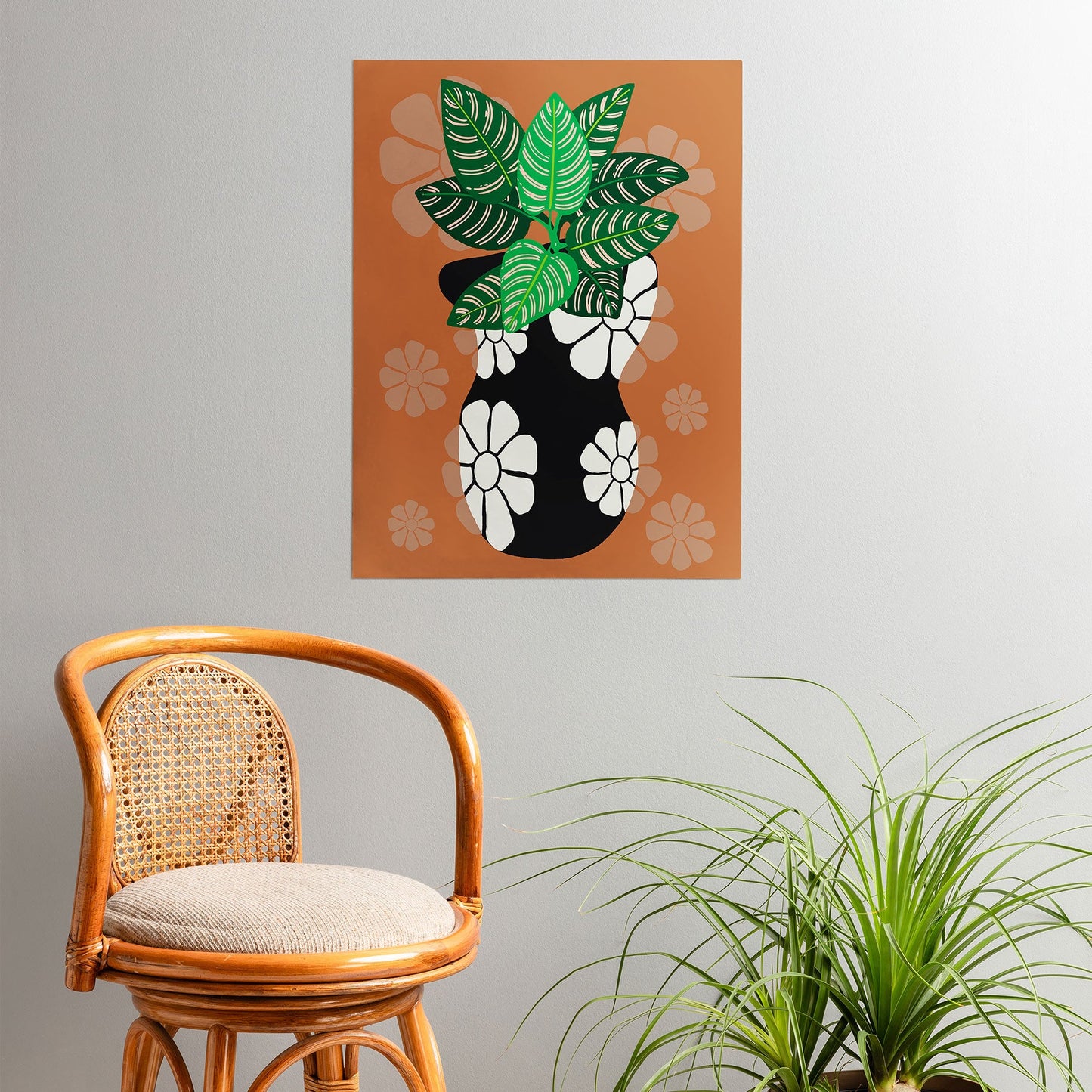 Coco de Paris Green plant retro style 8 Poster