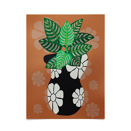 Coco de Paris Green plant retro style 8 Poster