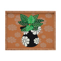 Coco de Paris Green plant retro style 8 Rectangular Tray