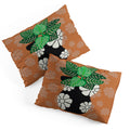 Coco de Paris Green plant retro style 8 Pillow Shams