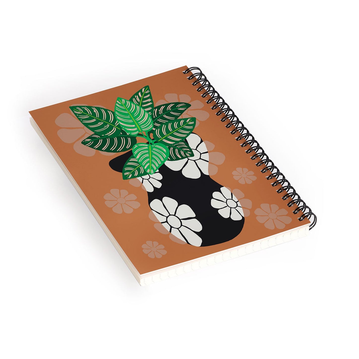 Coco de Paris Green plant retro style 8 Spiral Notebook