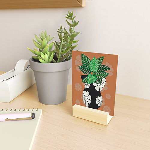 Coco de Paris Green plant retro style 8 Mini Art Print