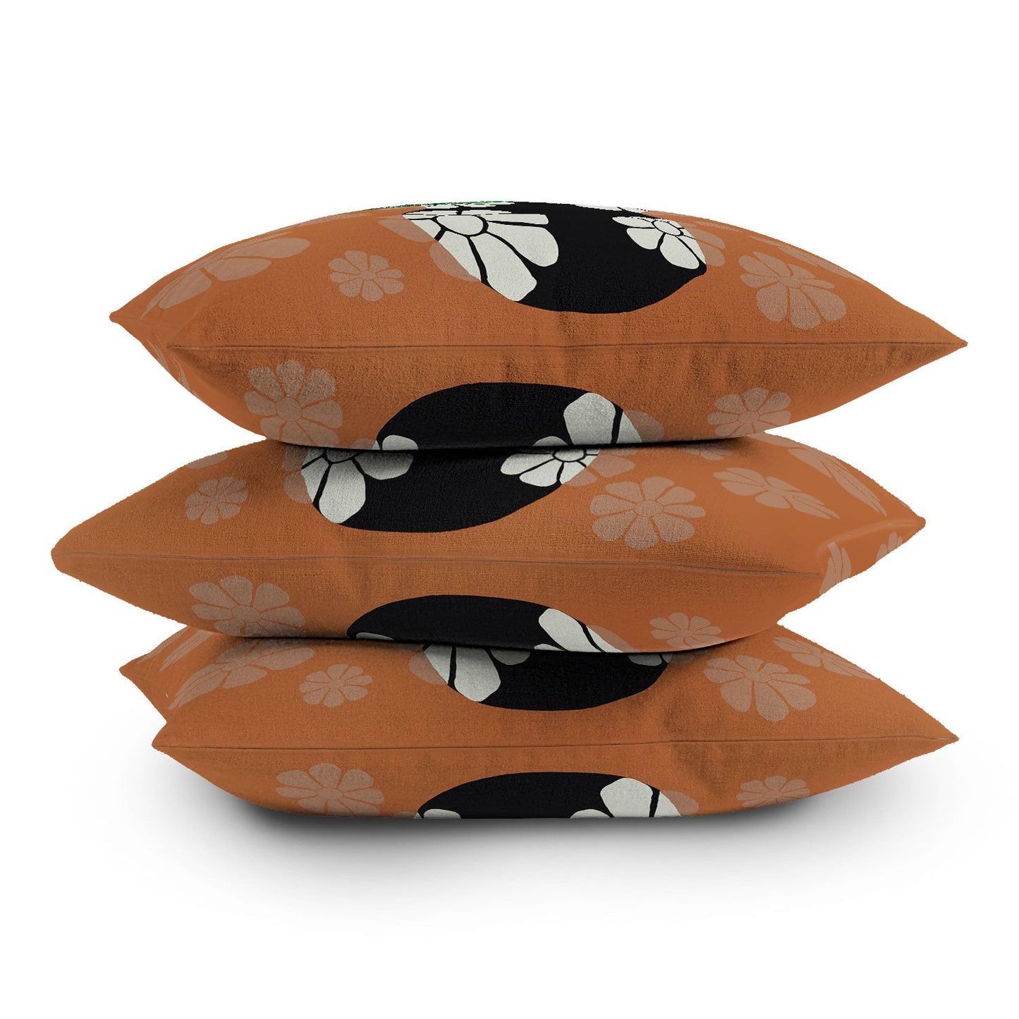 Coco de Paris Green plant retro style 8 Outdoor Throw Pillow