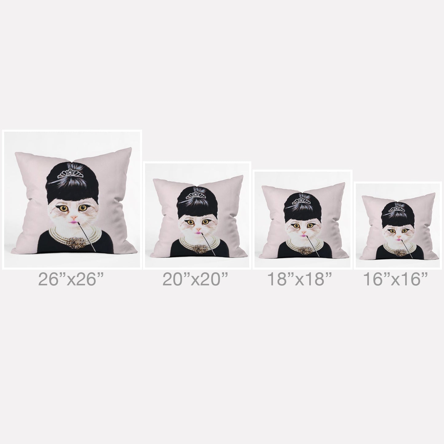 Coco de Paris Hepburn Cat Throw Pillow