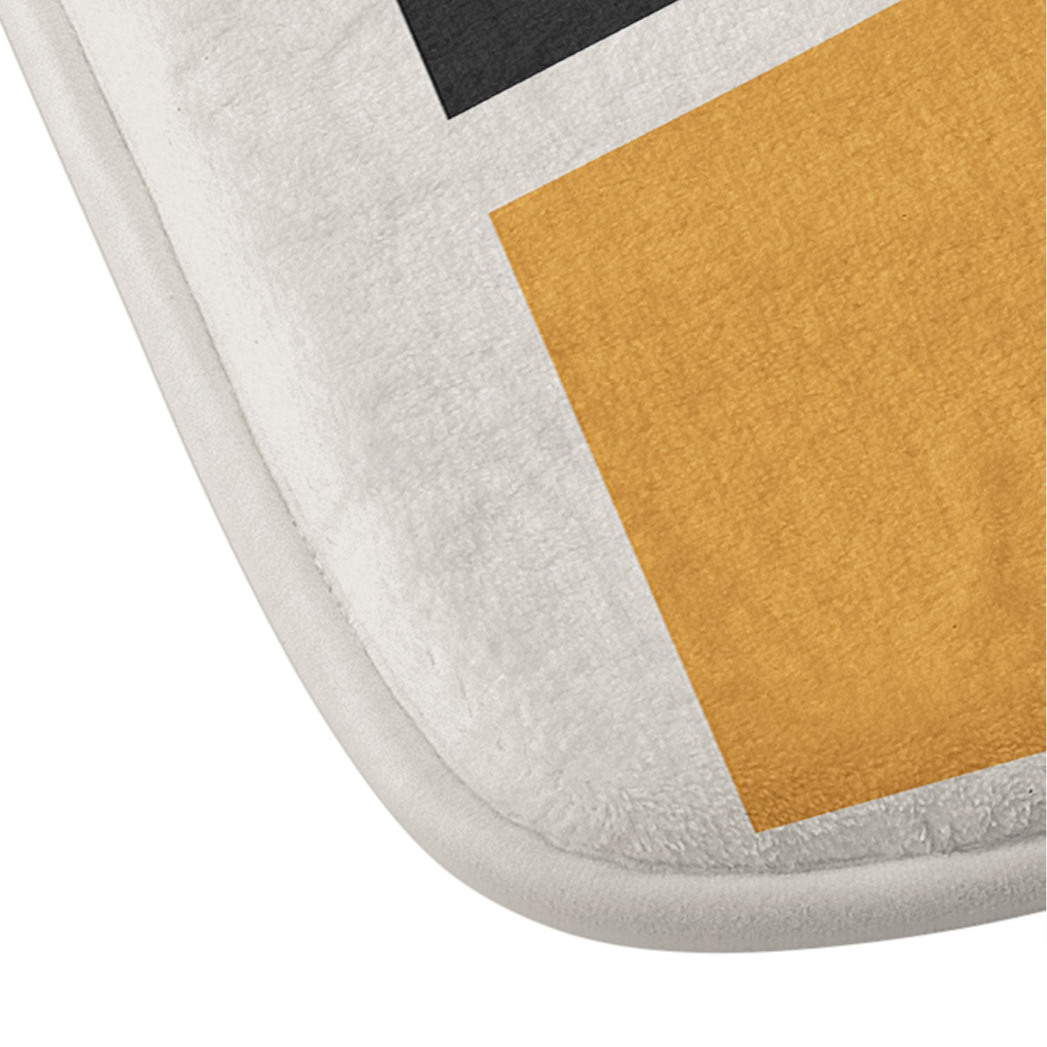 Cocoon Design Bauhaus Wavy Lines and Yellow Memory Foam Bath Mat