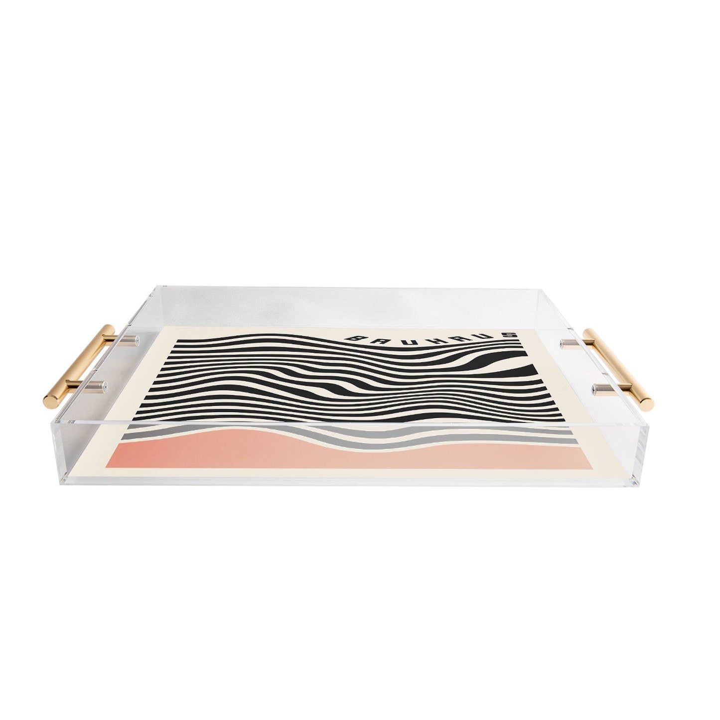 Cocoon Design Bauhaus Wavy Lines and Yellow Acrylic Tray