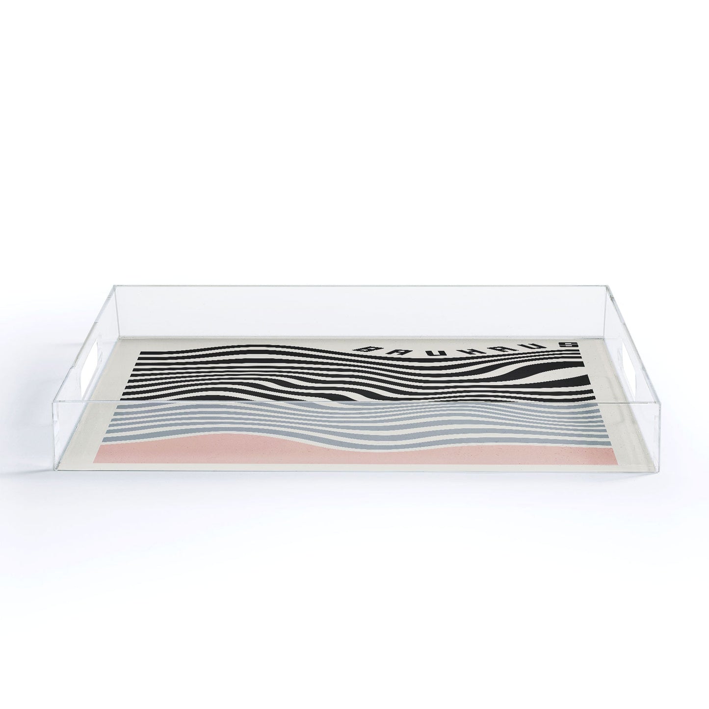 Cocoon Design Bauhaus Wavy Lines and Yellow Acrylic Tray