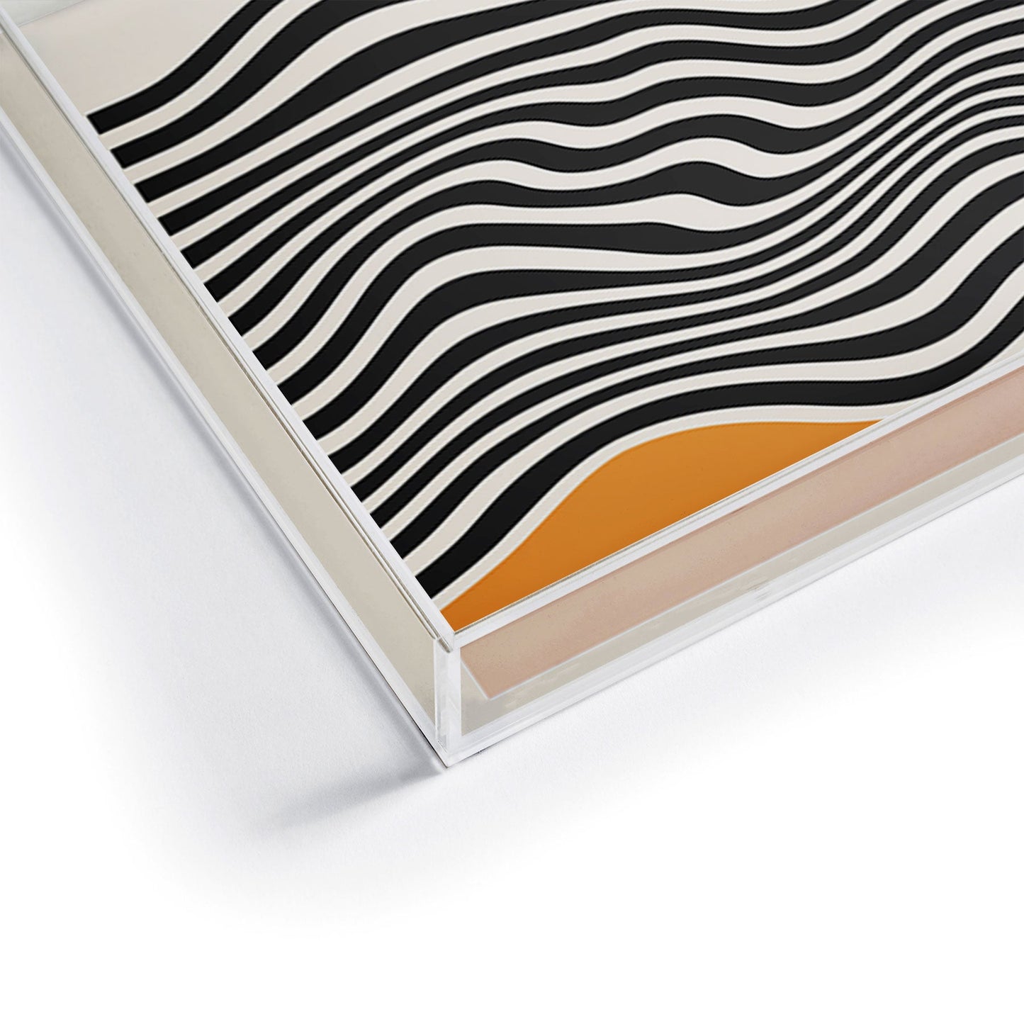 Cocoon Design Bauhaus Wavy Lines and Yellow Acrylic Tray