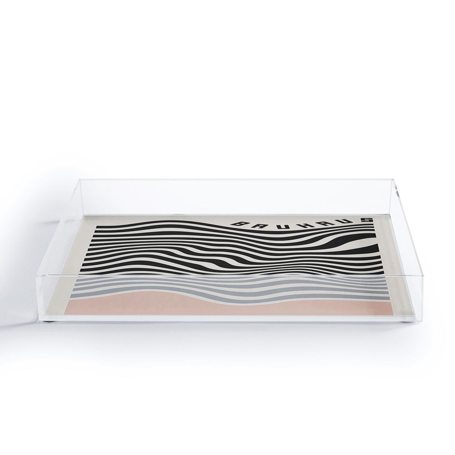Cocoon Design Bauhaus Wavy Lines and Yellow Acrylic Tray