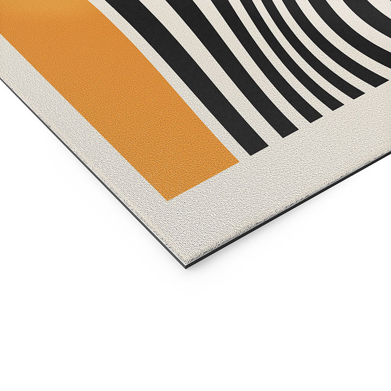 Cocoon Design Bauhaus Wavy Lines and Yellow Welcome Mat