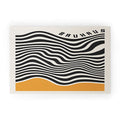 Cocoon Design Bauhaus Wavy Lines and Yellow Welcome Mat