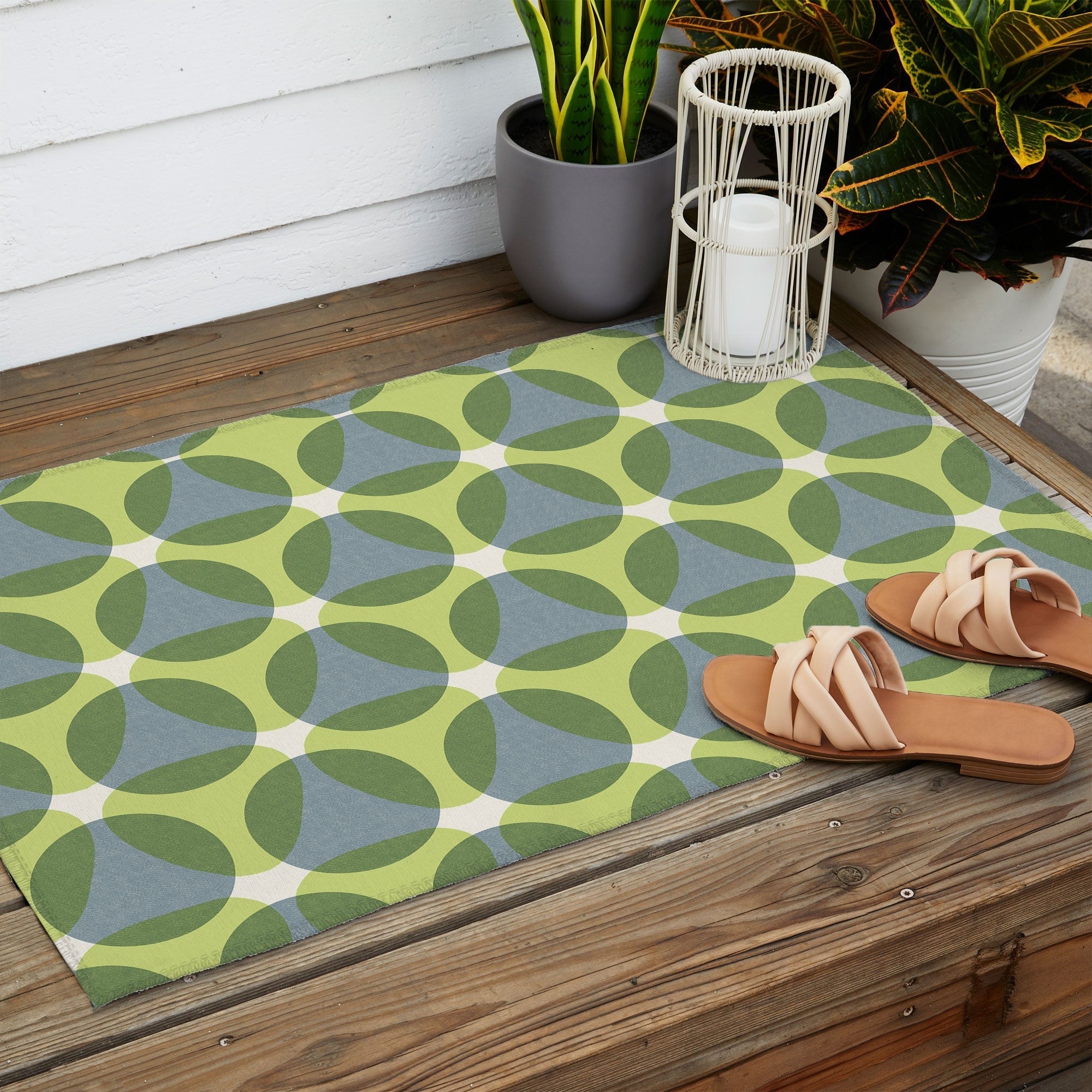 Marta Barragan Camarasa Stylish Retro Circle Outdoor Rug