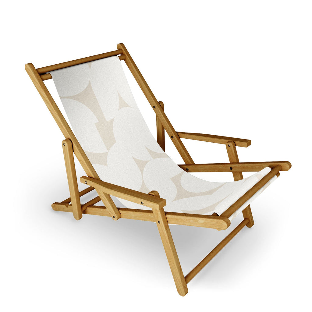 Colour Poems Abstract Shapes Neutral White Sling Chair
