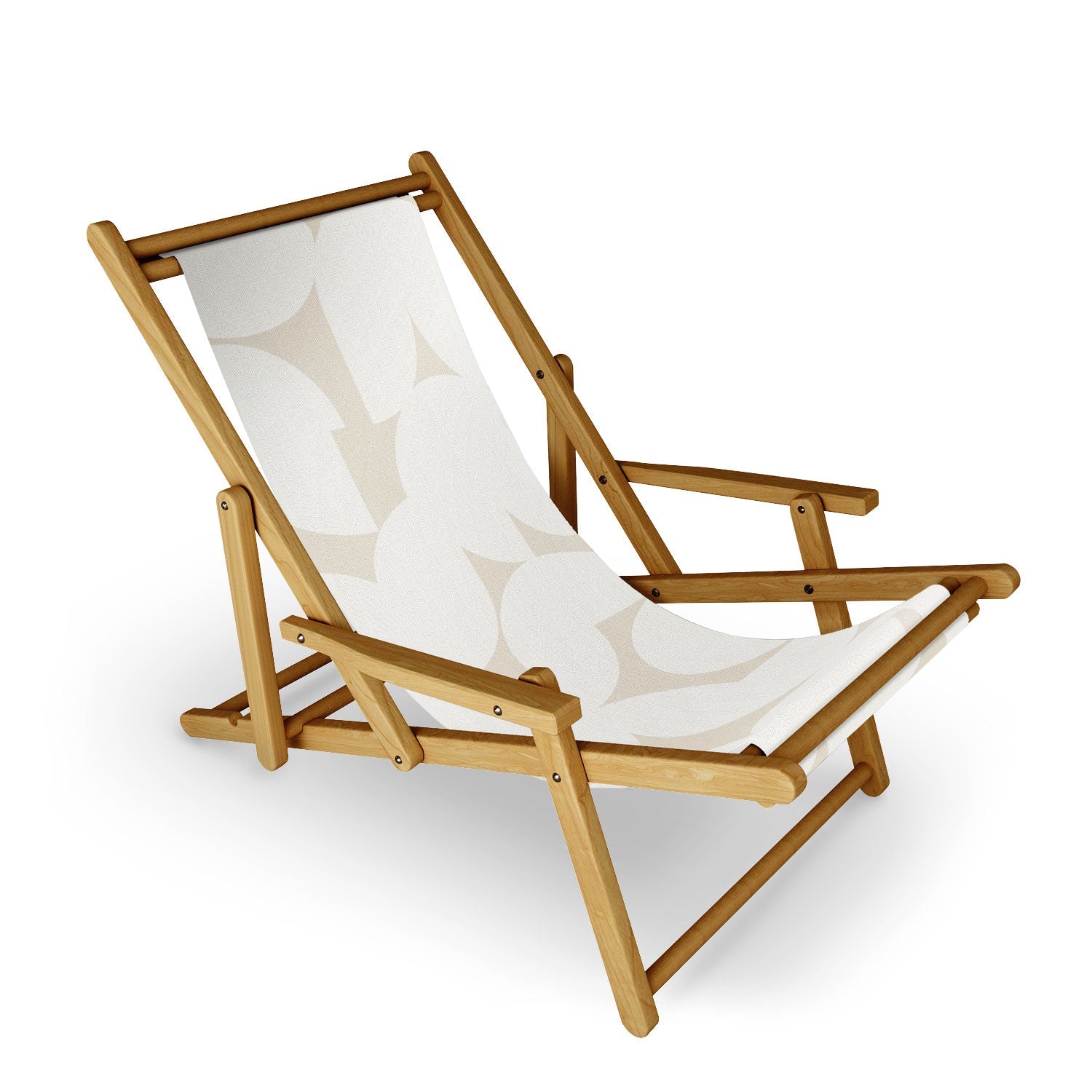 Colour Poems Abstract Shapes Neutral White Sling Chair