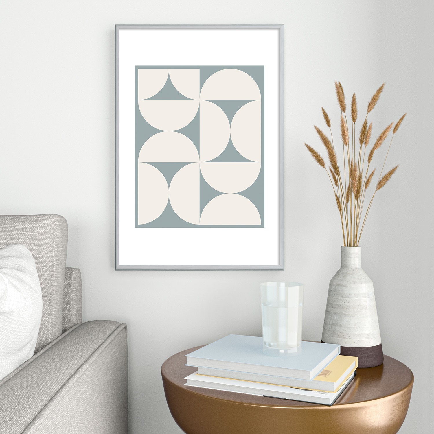 Colour Poems Bold Minimalism CII Metal Framed Art Print
