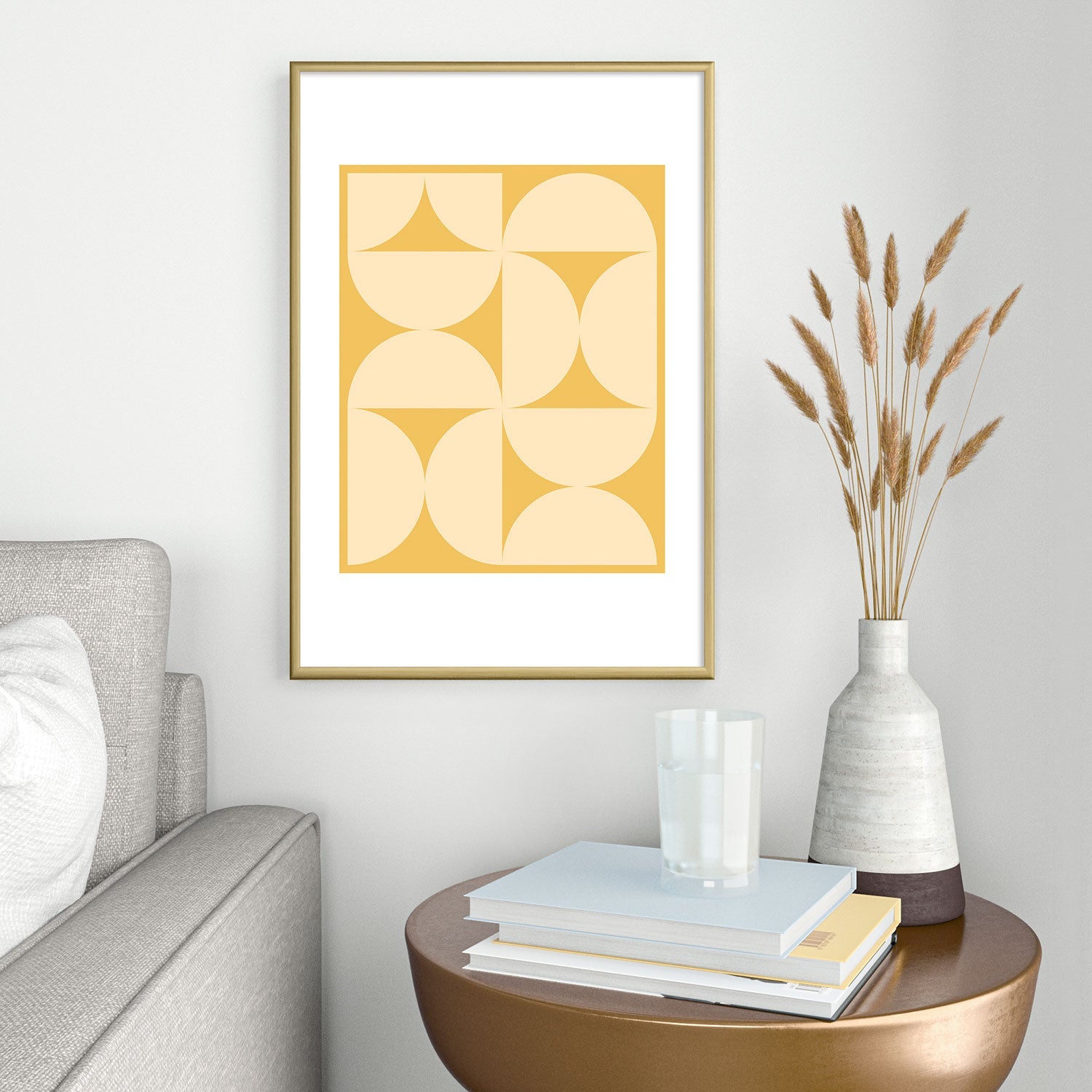 Colour Poems Bold Minimalism CVI Metal Framed Art Print