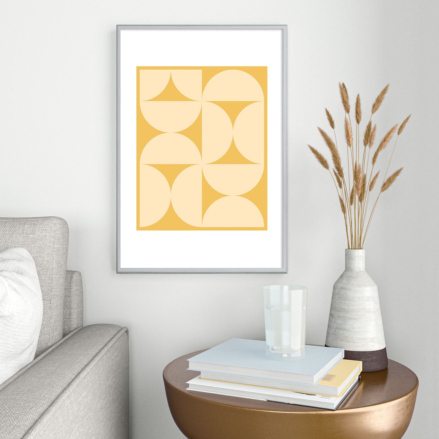Colour Poems Bold Minimalism CVI Metal Framed Art Print