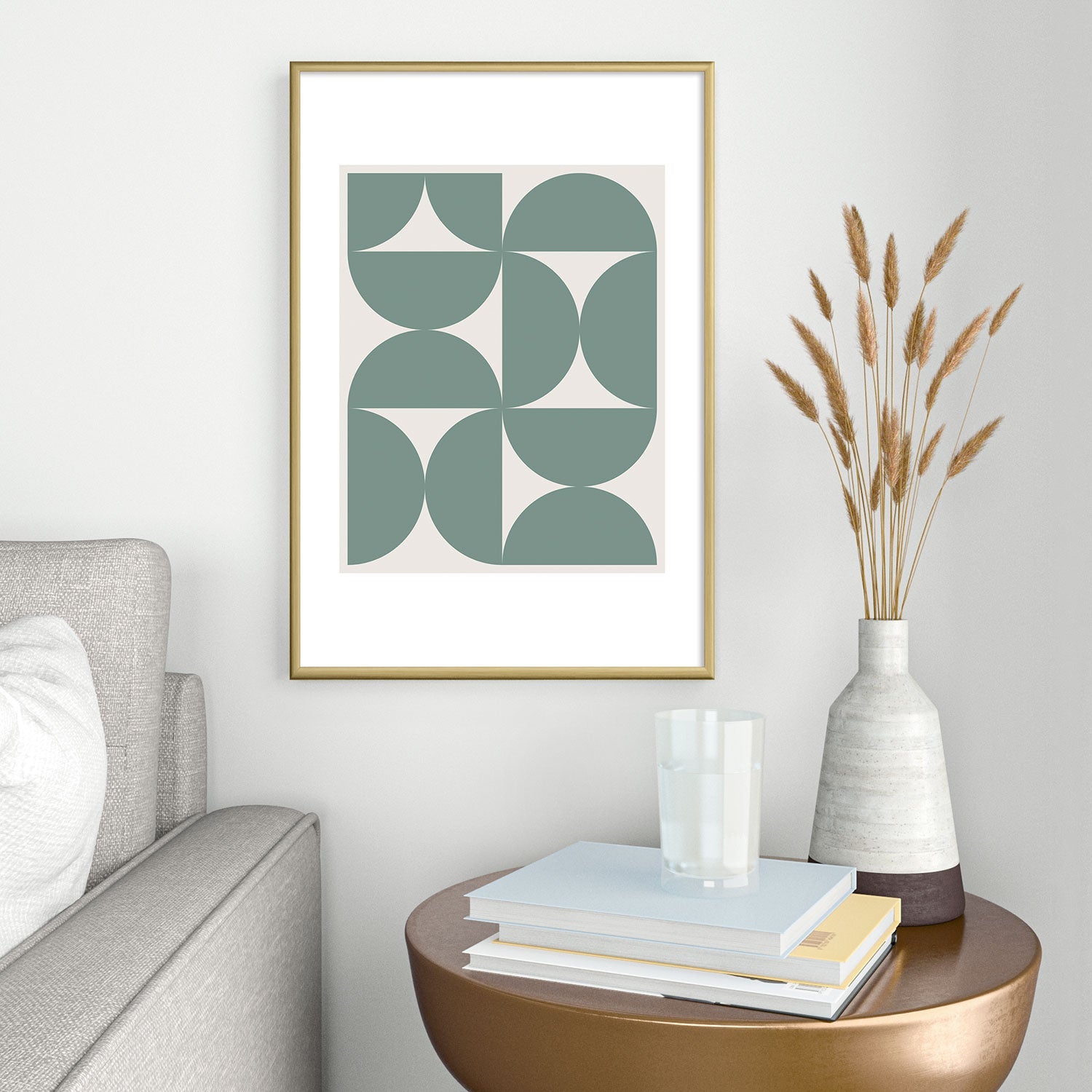Colour Poems Bold Minimalism CXI Metal Framed Art Print