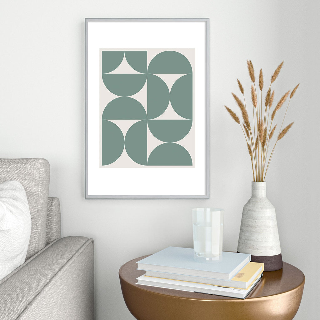 Colour Poems Bold Minimalism CXI Metal Framed Art Print
