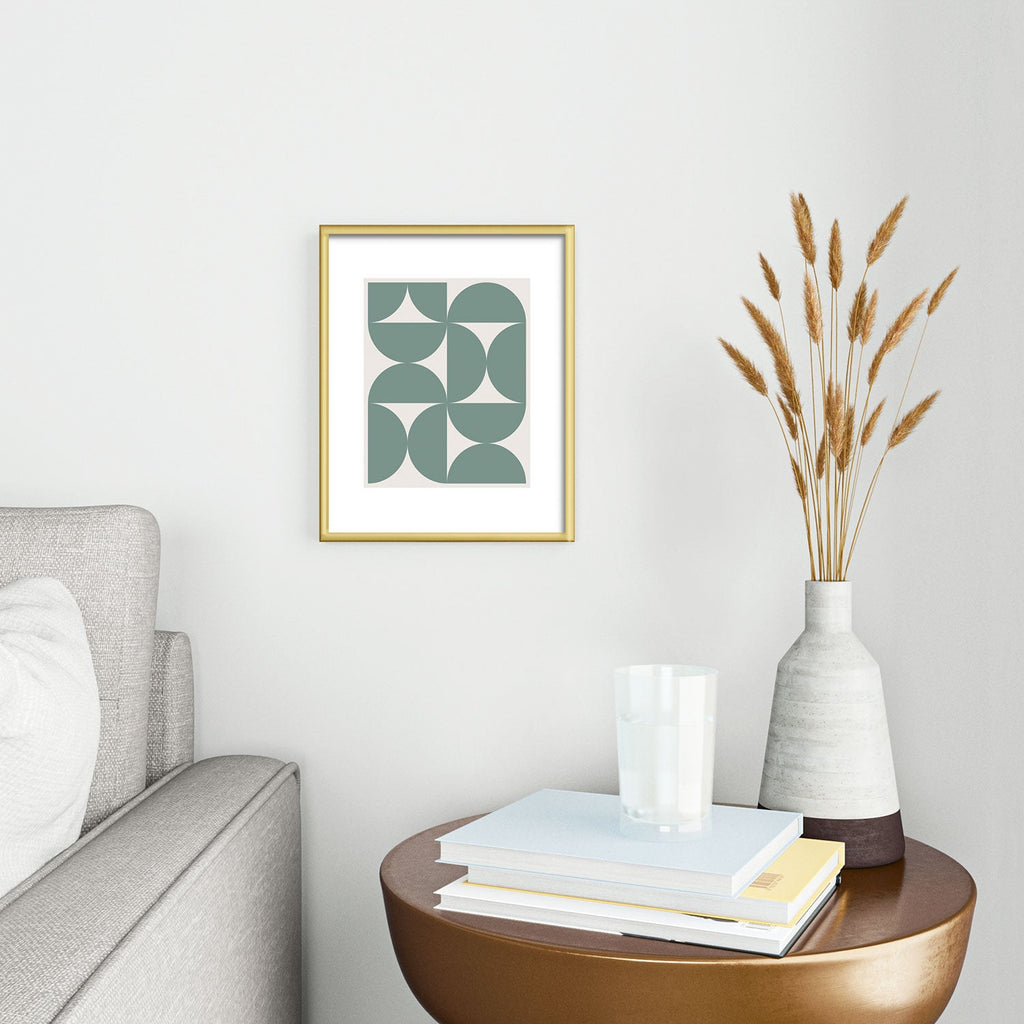 Colour Poems Bold Minimalism CXI Metal Framed Art Print