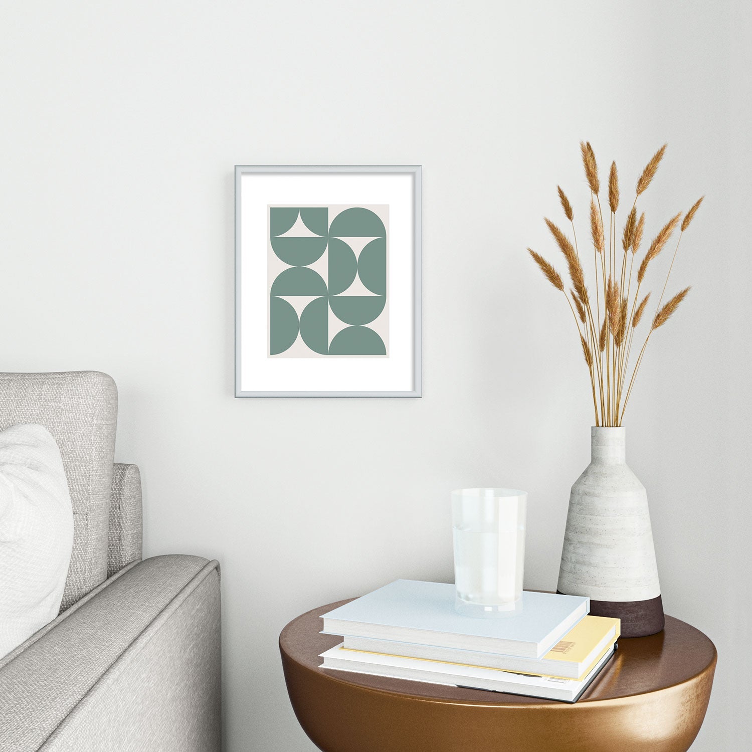 Colour Poems Bold Minimalism CXI Metal Framed Art Print