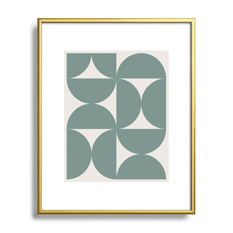 Colour Poems Bold Minimalism CXI Metal Framed Art Print