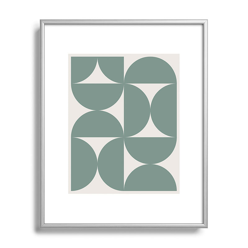 Colour Poems Bold Minimalism CXI Metal Framed Art Print