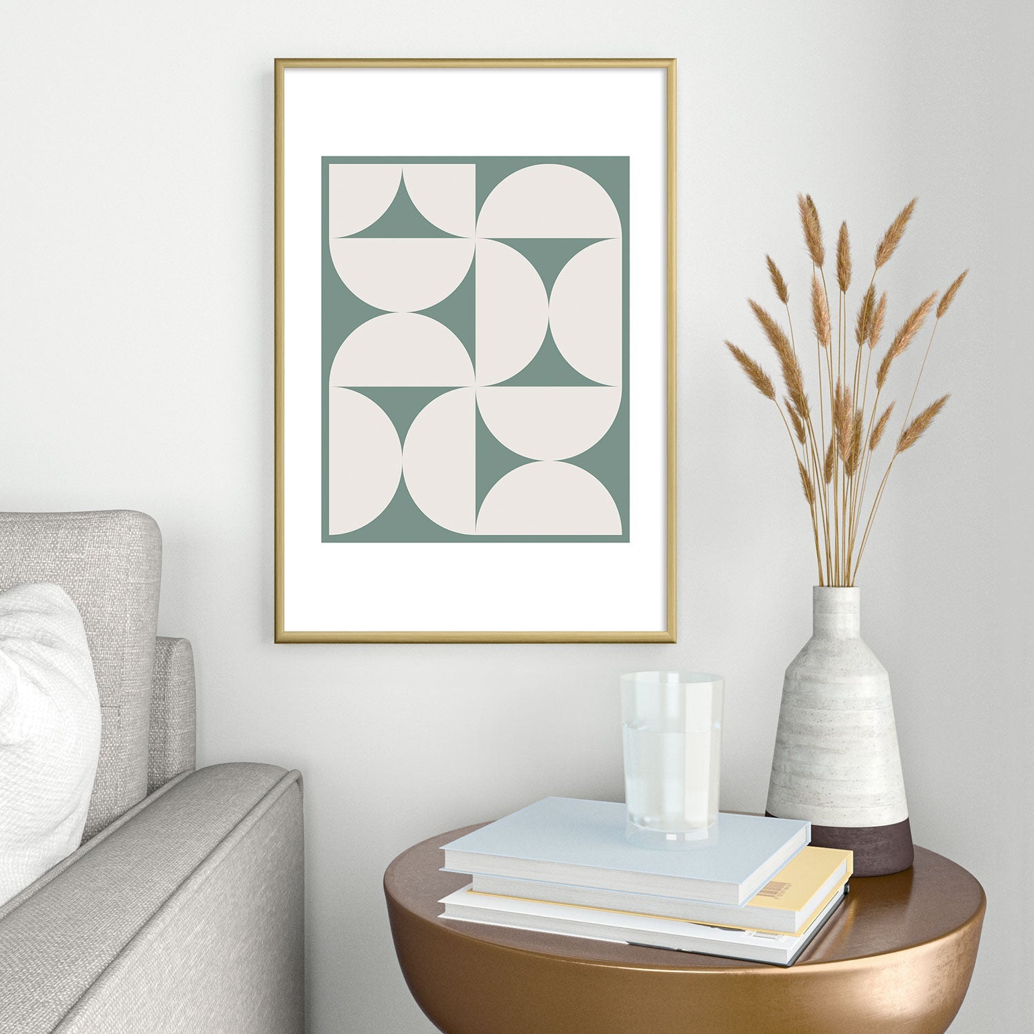 Colour Poems Bold Minimalism CXII Metal Framed Art Print