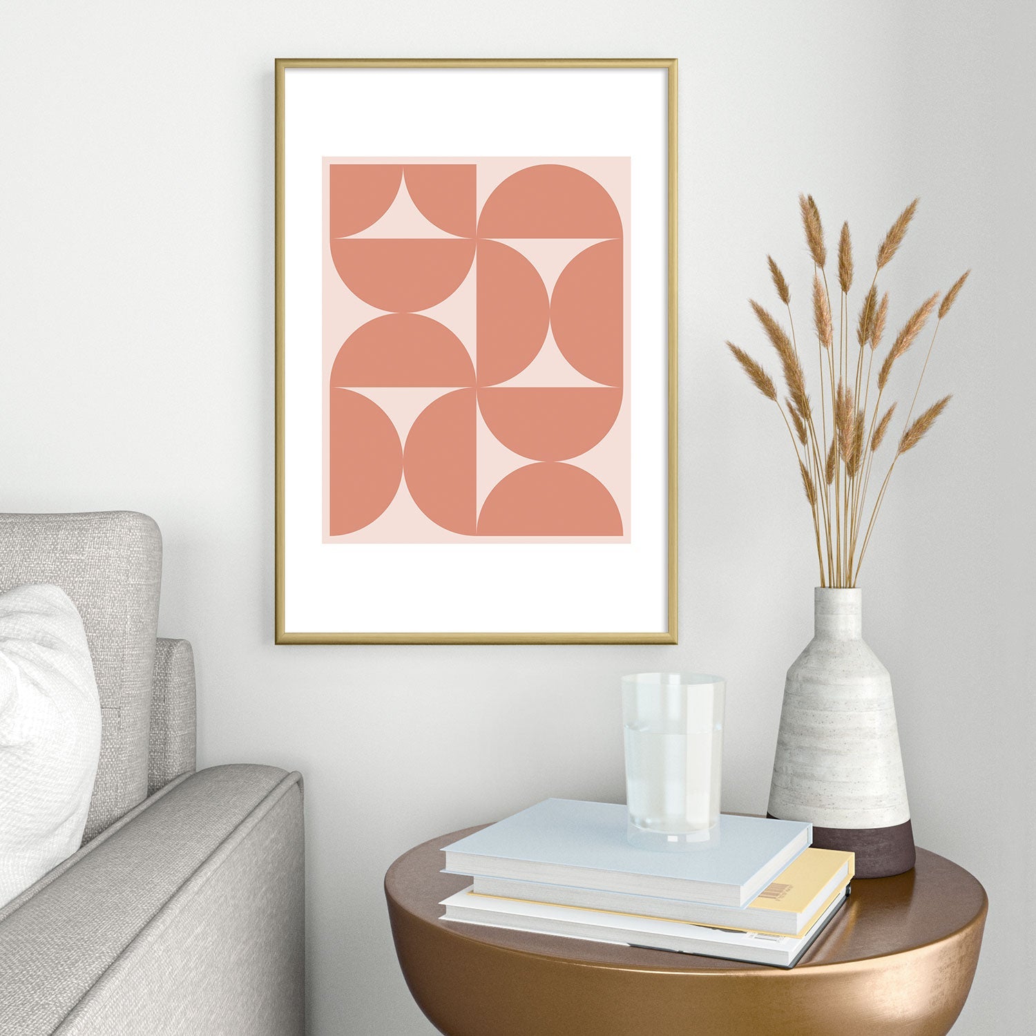 Colour Poems Bold Minimalism CXXI Metal Framed Art Print