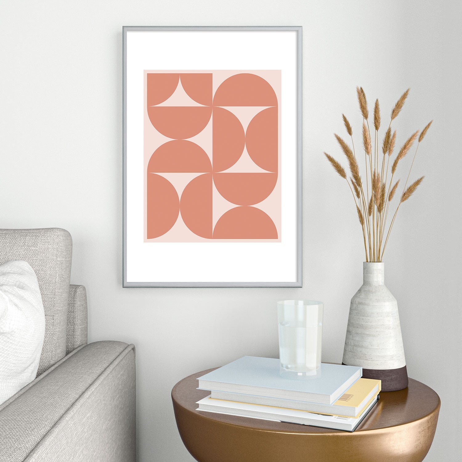 Colour Poems Bold Minimalism CXXI Metal Framed Art Print