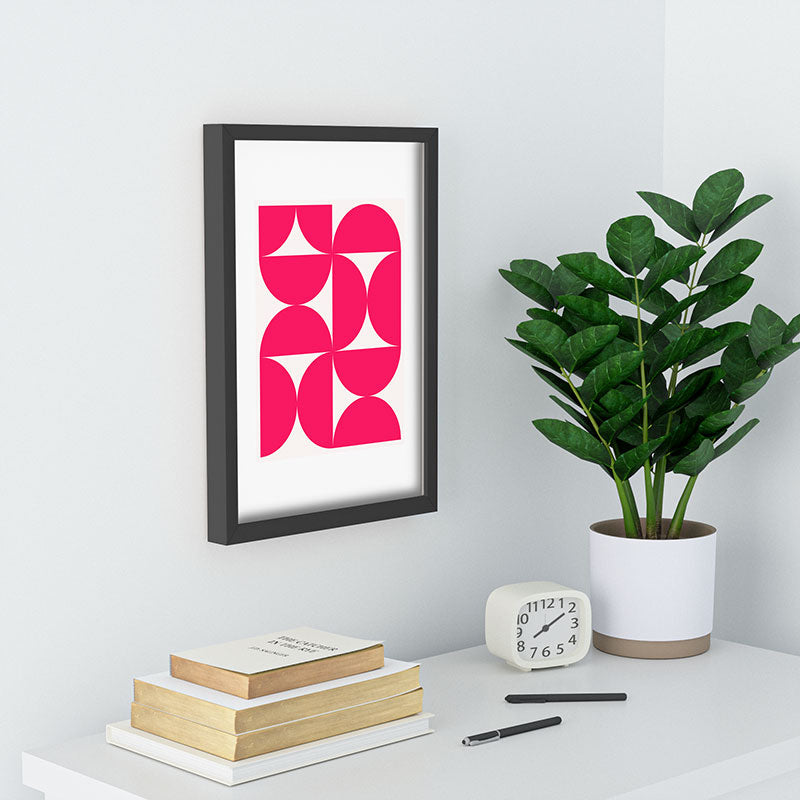Colour Poems Bold Minimalism Viva Magenta Recessed Framing Rectangle