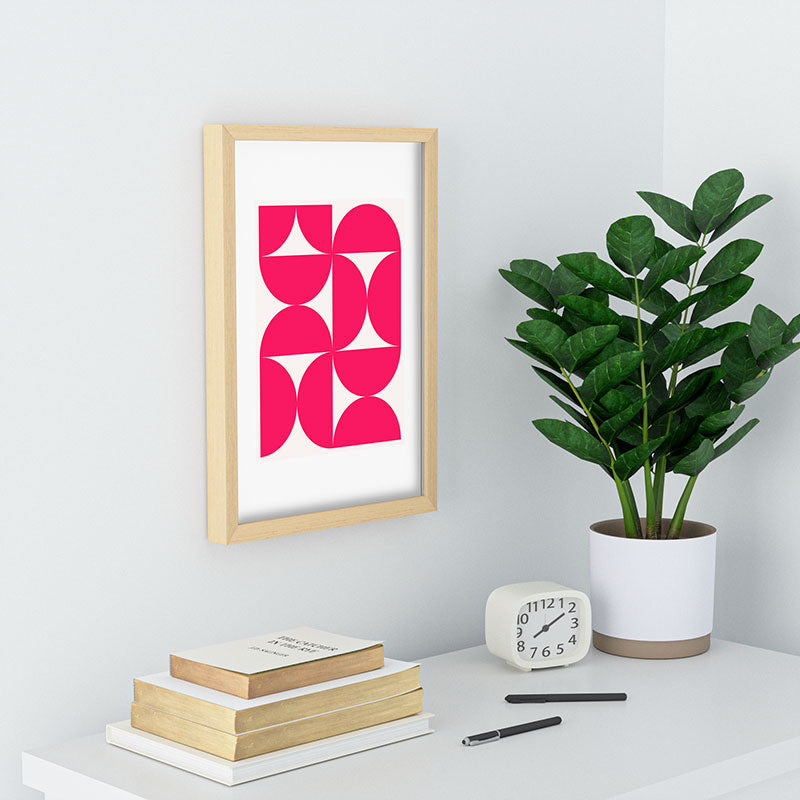 Colour Poems Bold Minimalism Viva Magenta Recessed Framing Rectangle