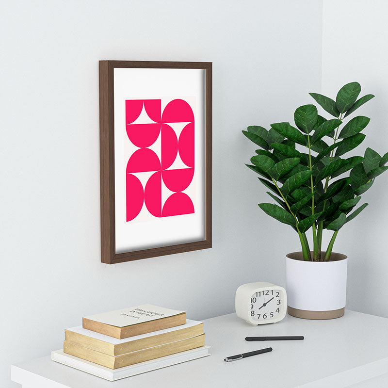 Colour Poems Bold Minimalism Viva Magenta Recessed Framing Rectangle