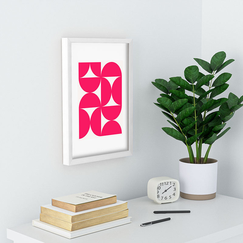 Colour Poems Bold Minimalism Viva Magenta Recessed Framing Rectangle