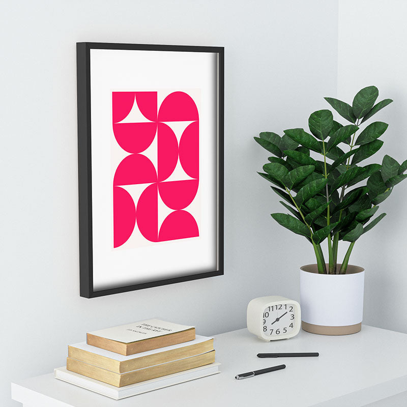 Colour Poems Bold Minimalism Viva Magenta Recessed Framing Rectangle