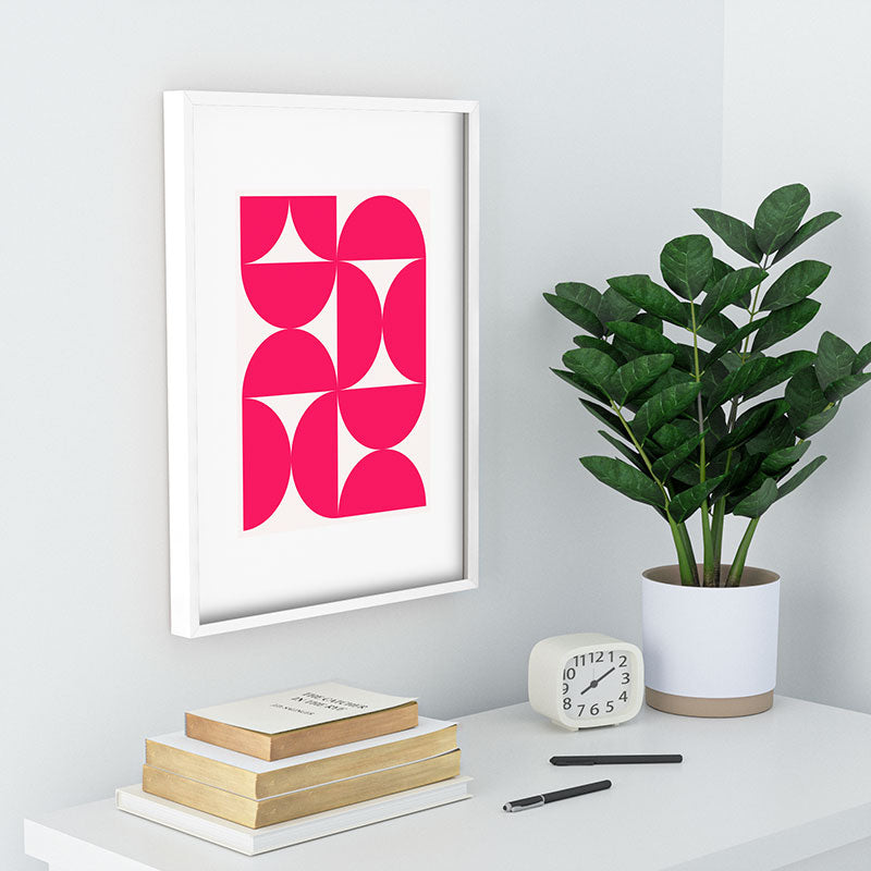 Colour Poems Bold Minimalism Viva Magenta Recessed Framing Rectangle