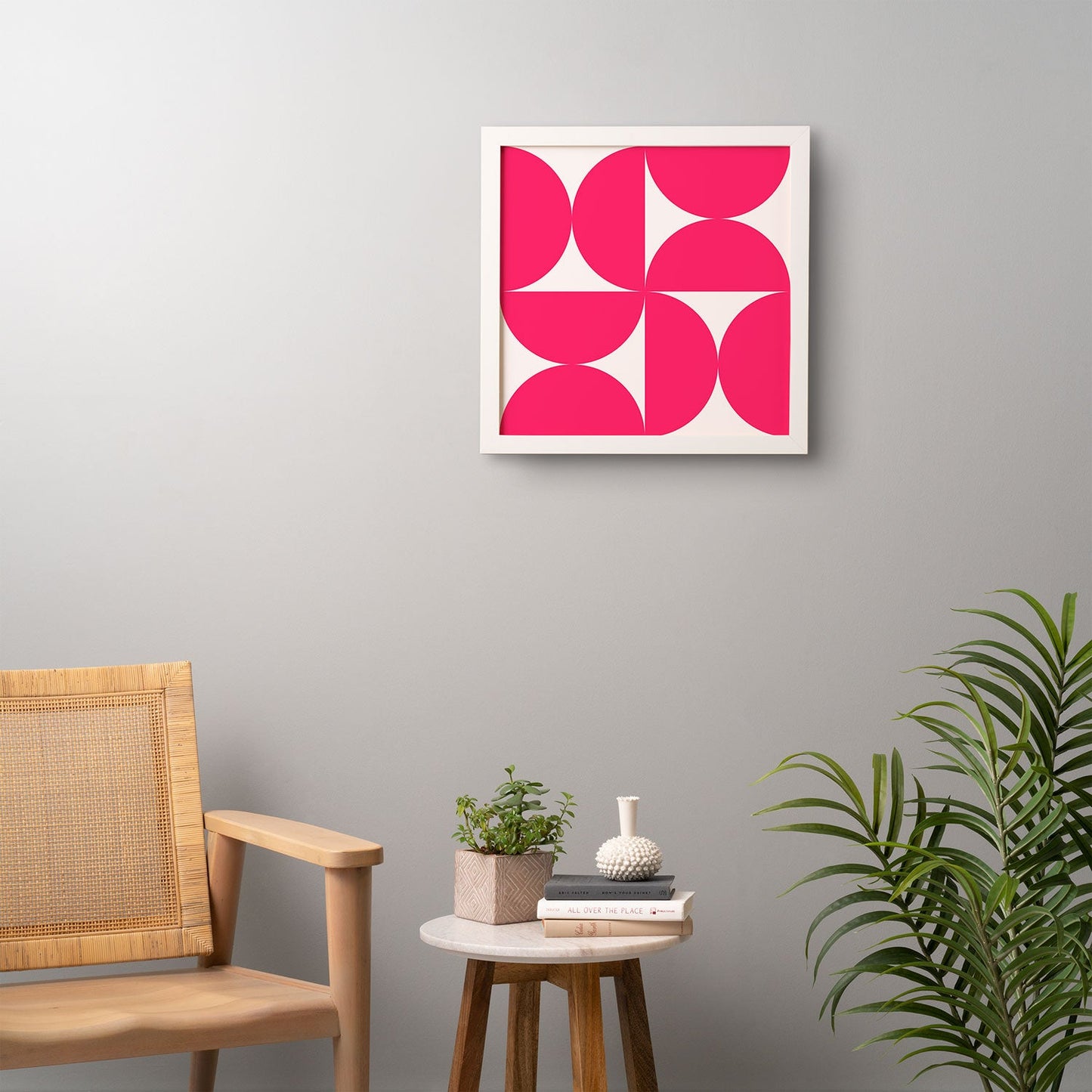 Colour Poems Bold Minimalism Viva Magenta Framed Wall Art