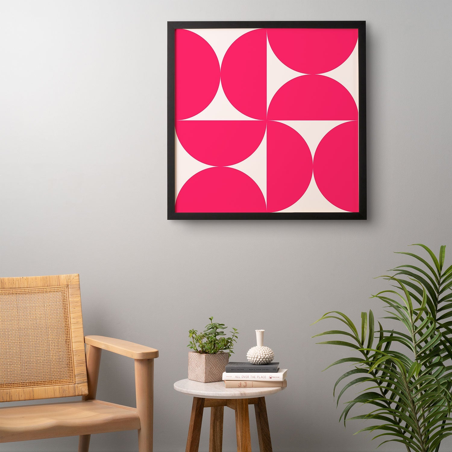 Colour Poems Bold Minimalism Viva Magenta Framed Wall Art