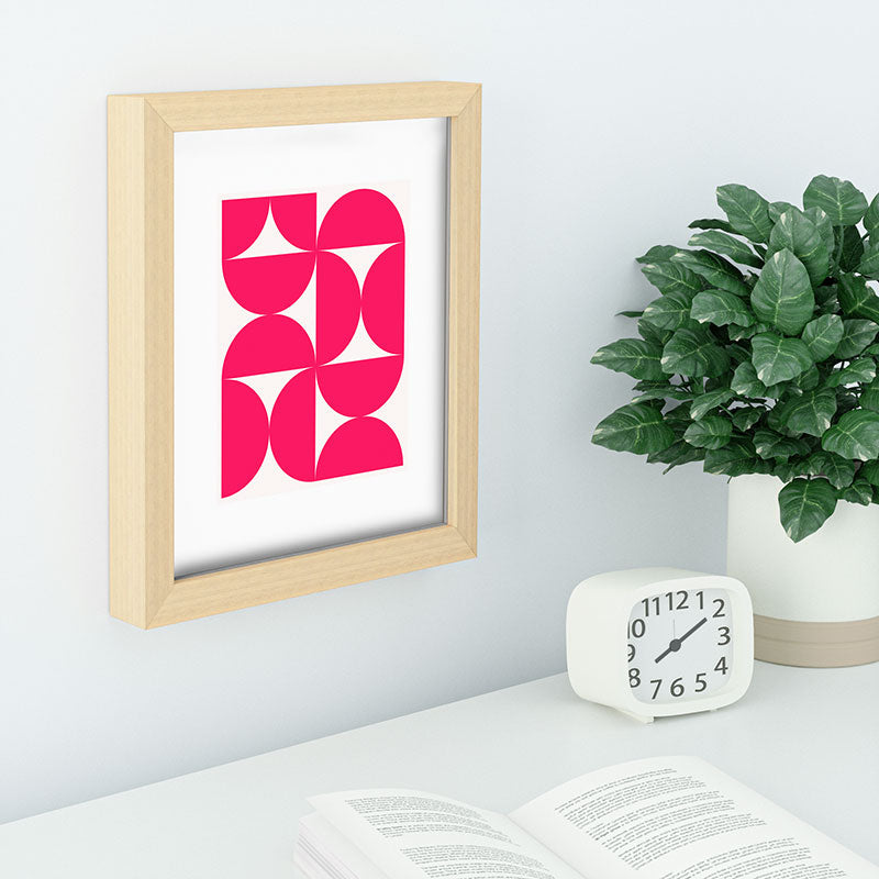 Colour Poems Bold Minimalism Viva Magenta Recessed Framing Rectangle