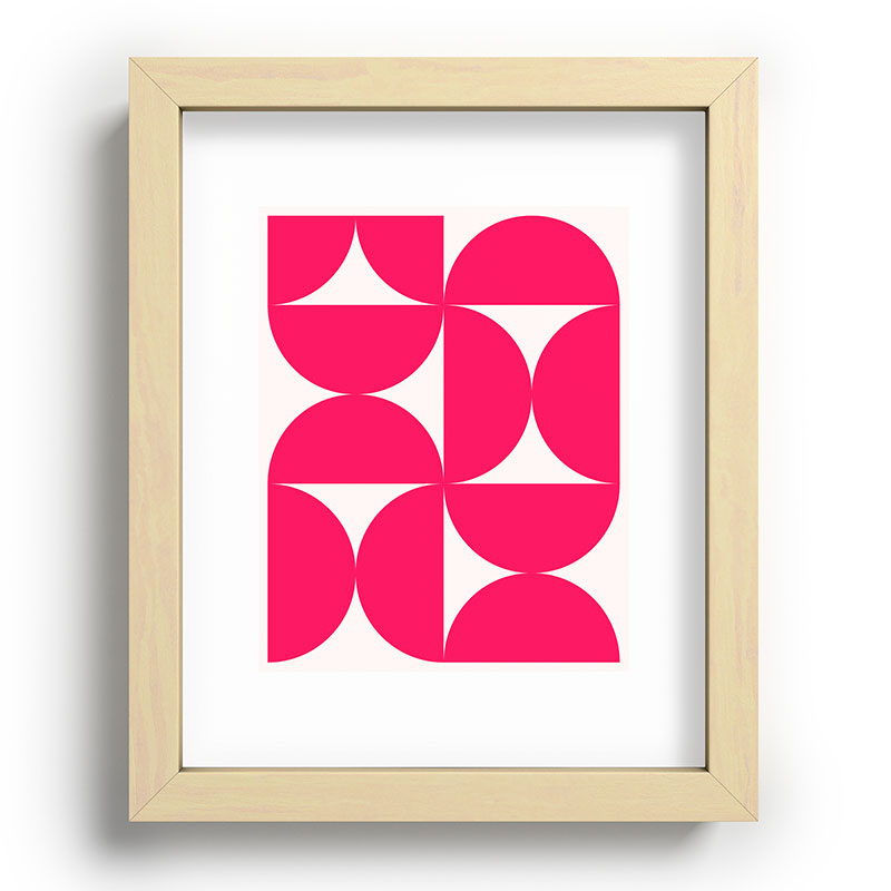 Colour Poems Bold Minimalism Viva Magenta Recessed Framing Rectangle