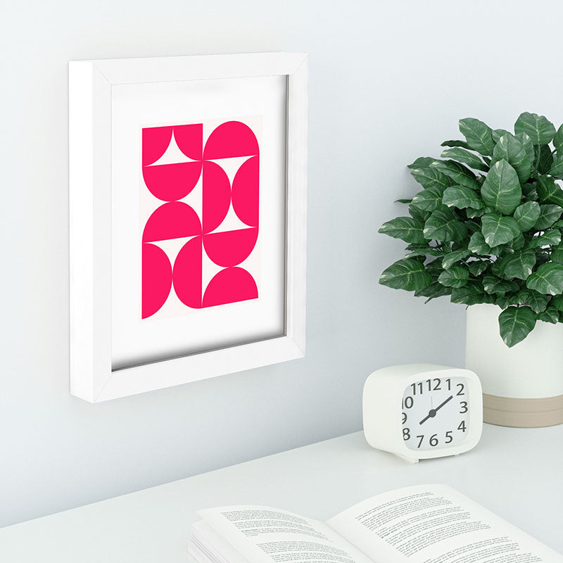 Colour Poems Bold Minimalism Viva Magenta Recessed Framing Rectangle