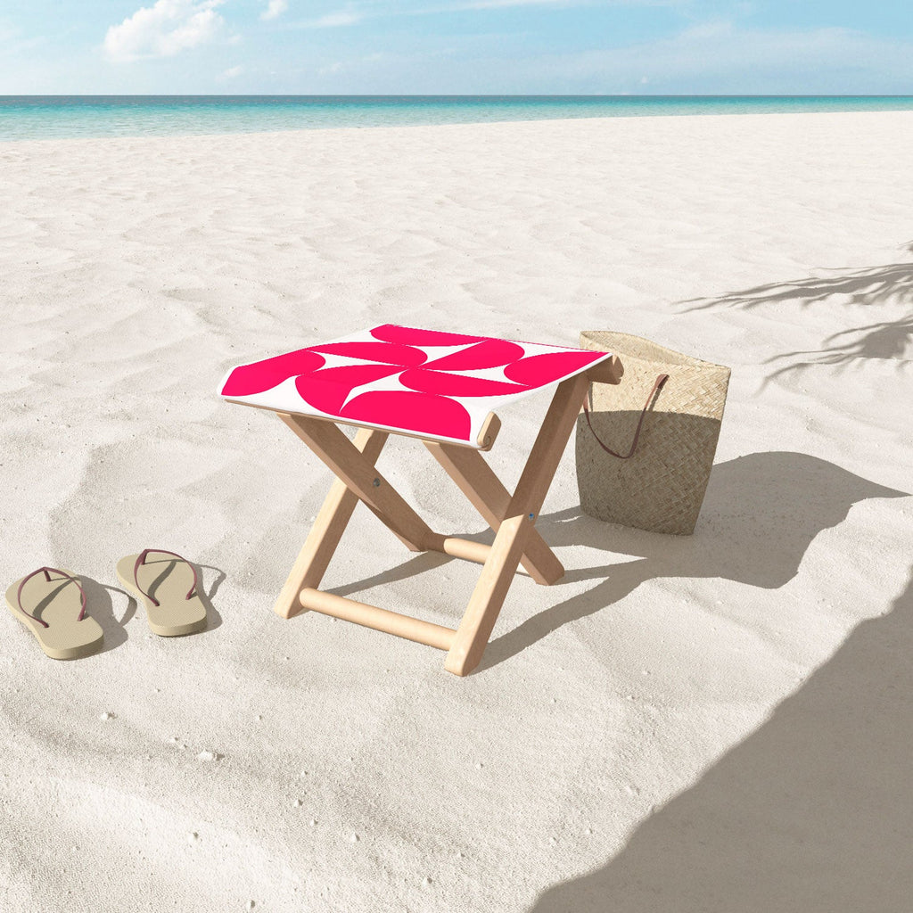 Colour Poems Bold Minimalism Viva Magenta Folding Stool