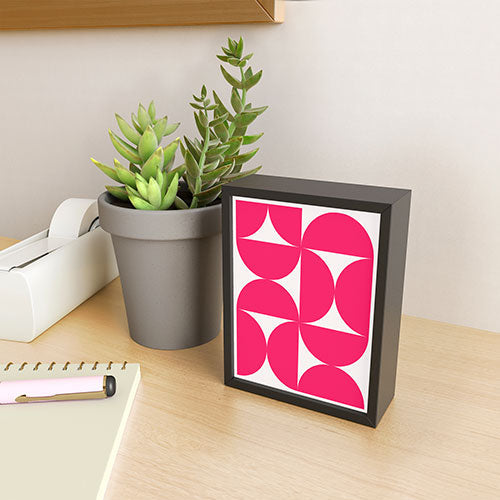 Colour Poems Bold Minimalism Viva Magenta Framed Mini Art Print