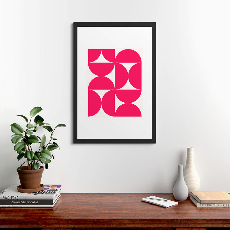 Colour Poems Bold Minimalism Viva Magenta Framed Art Print