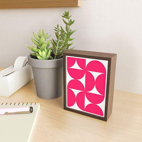 Colour Poems Bold Minimalism Viva Magenta Framed Mini Art Print