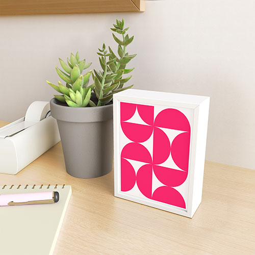 Colour Poems Bold Minimalism Viva Magenta Framed Mini Art Print