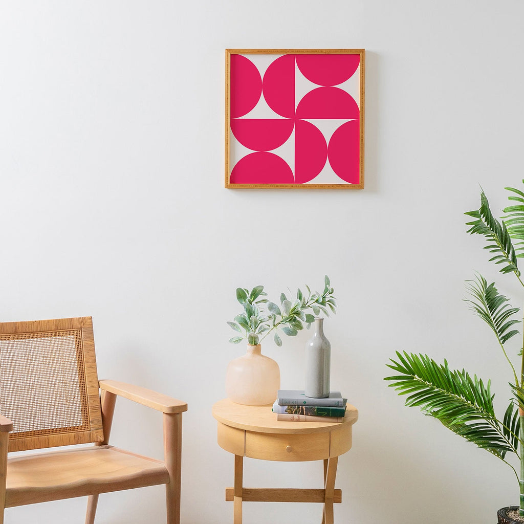 Colour Poems Bold Minimalism Viva Magenta Framed Wall Art