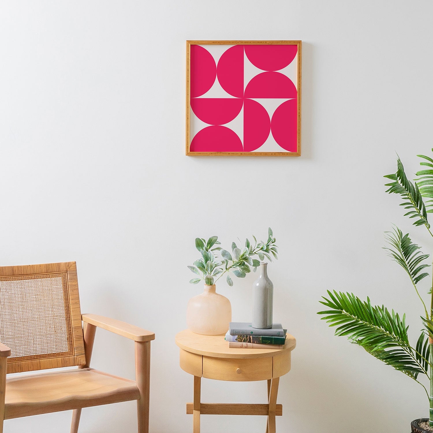 Colour Poems Bold Minimalism Viva Magenta Framed Wall Art