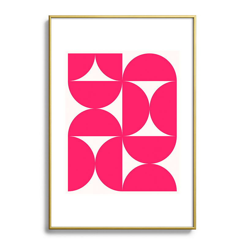 Colour Poems Bold Minimalism Viva Magenta Metal Framed Art Print