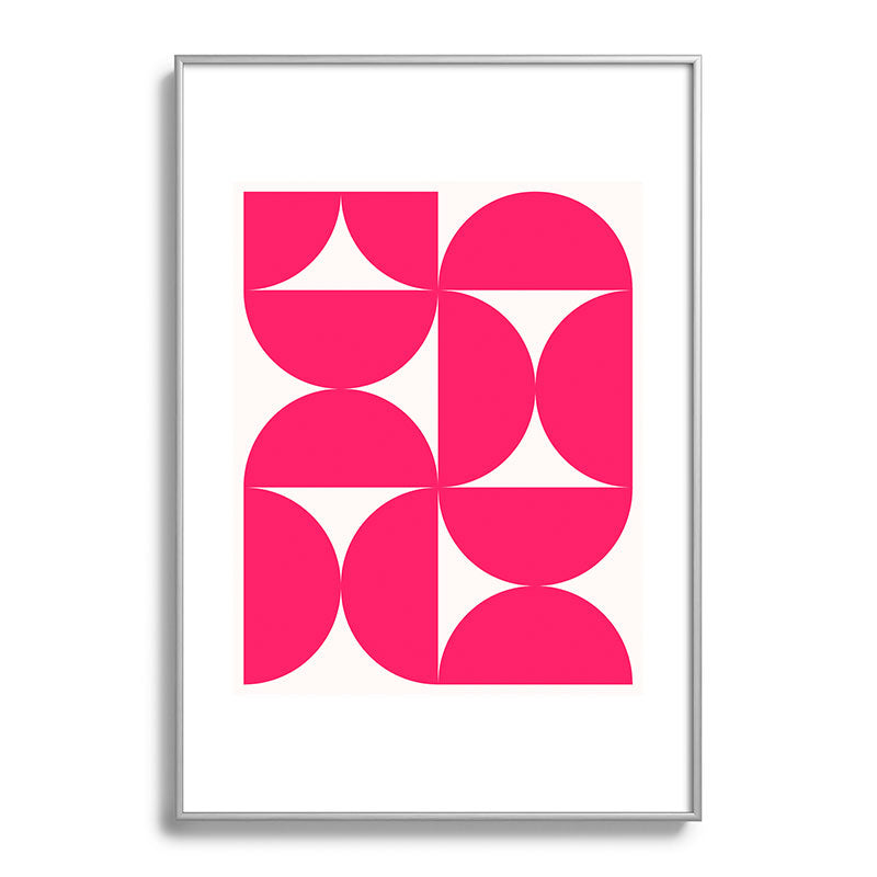 Colour Poems Bold Minimalism Viva Magenta Metal Framed Art Print